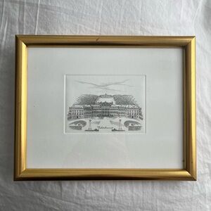 ✨2 for 80✨ Framed Vintage Print of the Schonbrunn Palace in Vienna